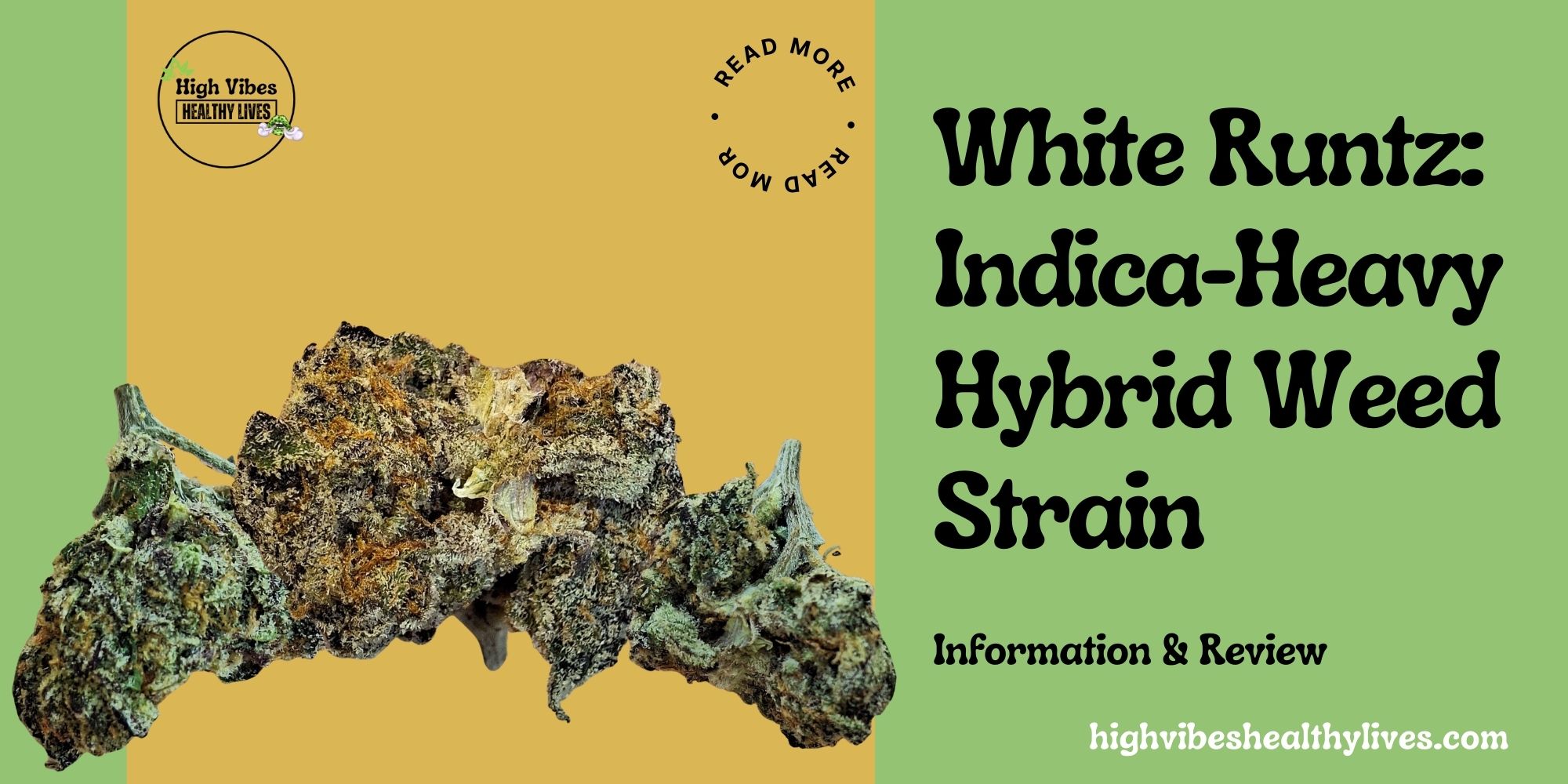 White Runtz: Indica Heavy Hybrid Weed Strain Info and Review featured image.