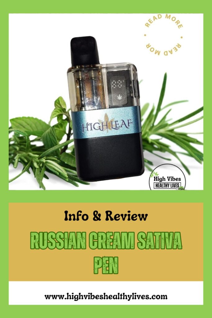 Russian Cream sativa-Pen strain CBD and Hemp info and review Pinterest pins.