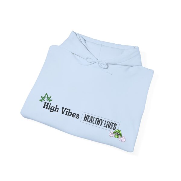 High Vibes Healthy Lives Long Logo Unisex Hooded Sweatshirt - Image 24