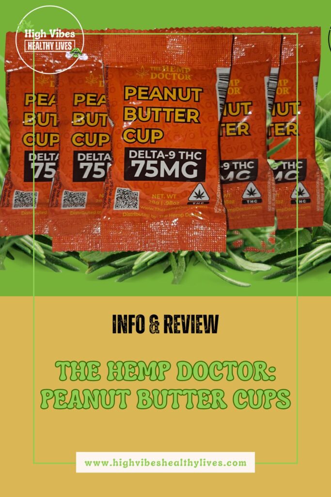 The Hemp Doctor: Peanut Butter Cups info and review Pinterest pins.