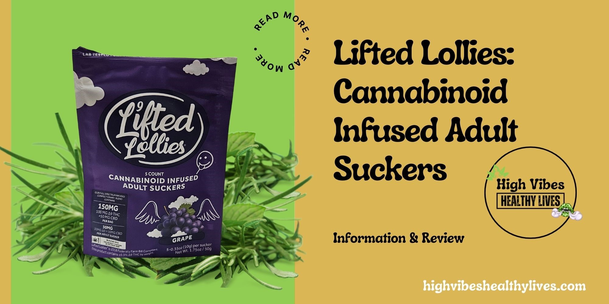 Lifted Lollies: Cannabinoid Infused Adult Suckers Info and Review Featured.