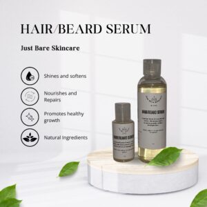 Just Bare Skincare: Hair/Beard Oil/Serum Full-Size Mockup.