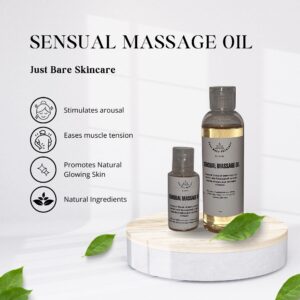 Just Bare Skincare Sensual Massage Oil Full Size Mockup.