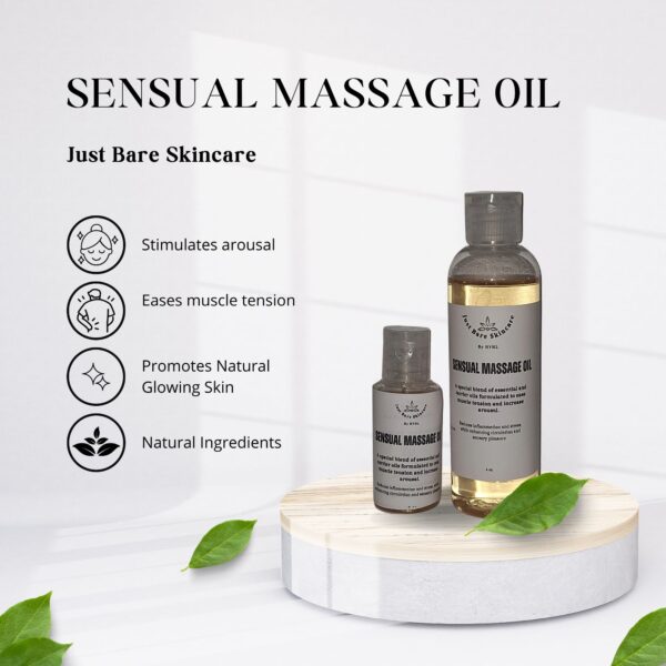 Just Bare Skincare Sensual Massage Oil Full Size Mockup.